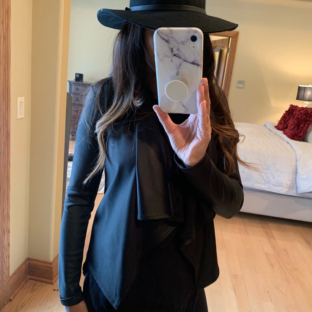 Armani Exchange Soft Leather-Look Blazer Jacket